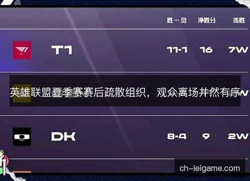 英雄联盟夏季赛赛后疏散组织，观众离场井然有序